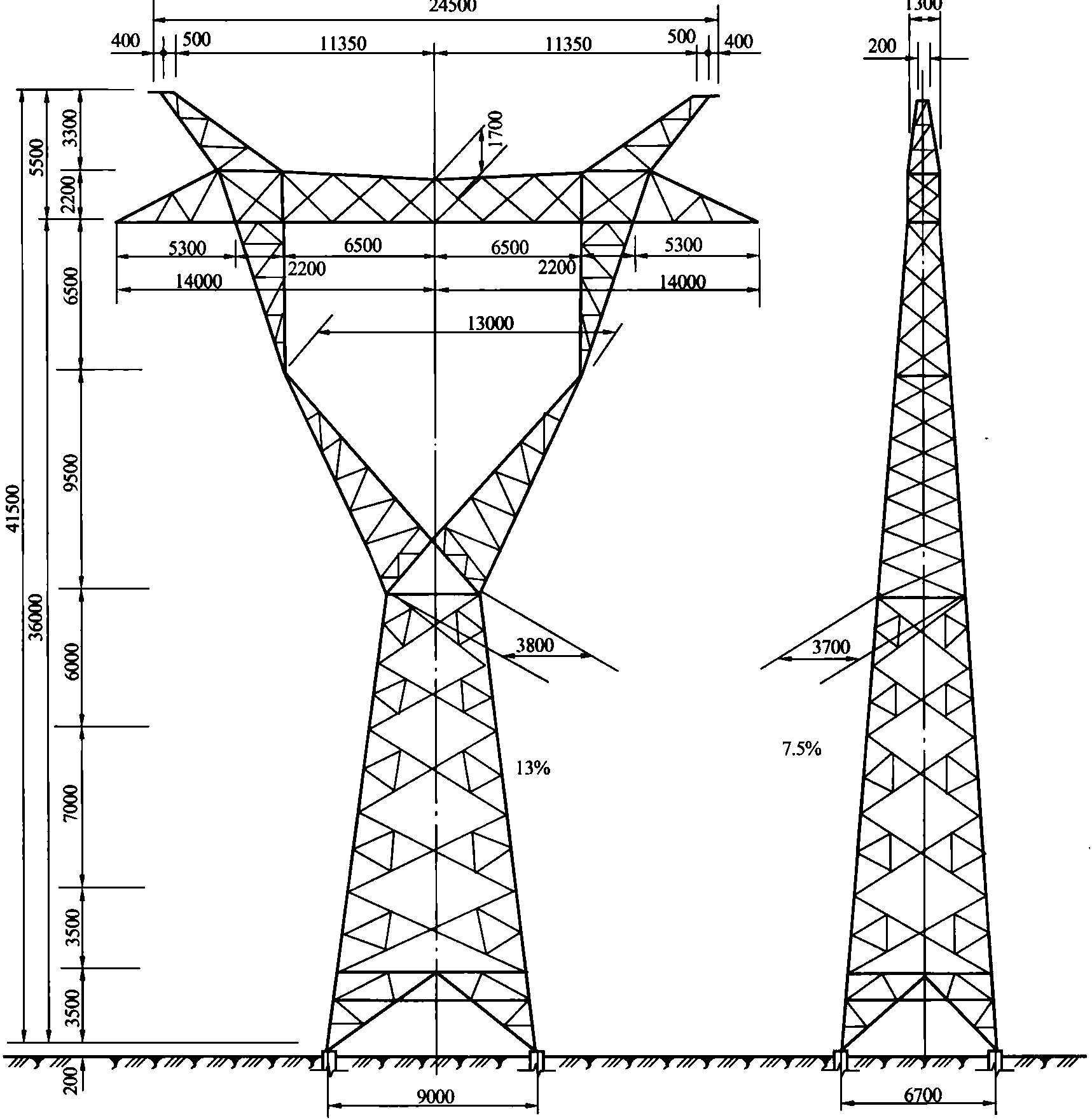 圖3-27 ZB<sub>4</sub>直線塔